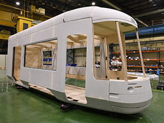Bild 1:1 Modell unserer neuen Stadtbahnwagen