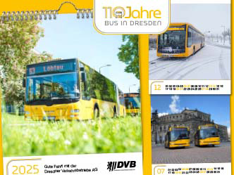 Jetzt erhältlich: Bus-Adventskalender für 2024 und DVB-Kalender für 