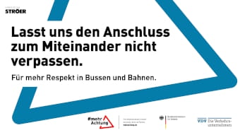 Kampagnenplakat Lasst uns den Anschluss zum Miteinander nicht verpassen