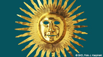 Sonnenmaske mit den Gesichtszügen Augusts II., des Starken, König von Polen und Kurfürst von Sachsen