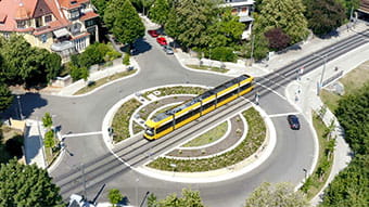 Baumaßnahme Oskarstraße: Eine Straßenbahntrasse entsteht