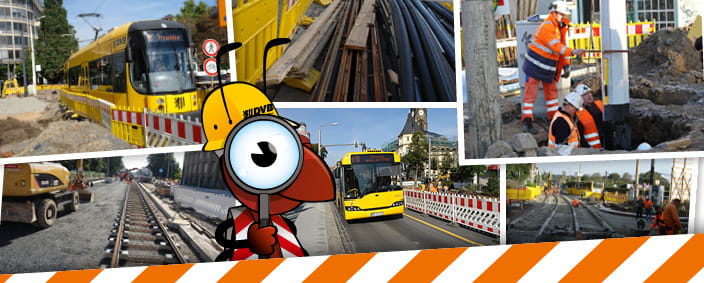 Collage Baustellenfotos