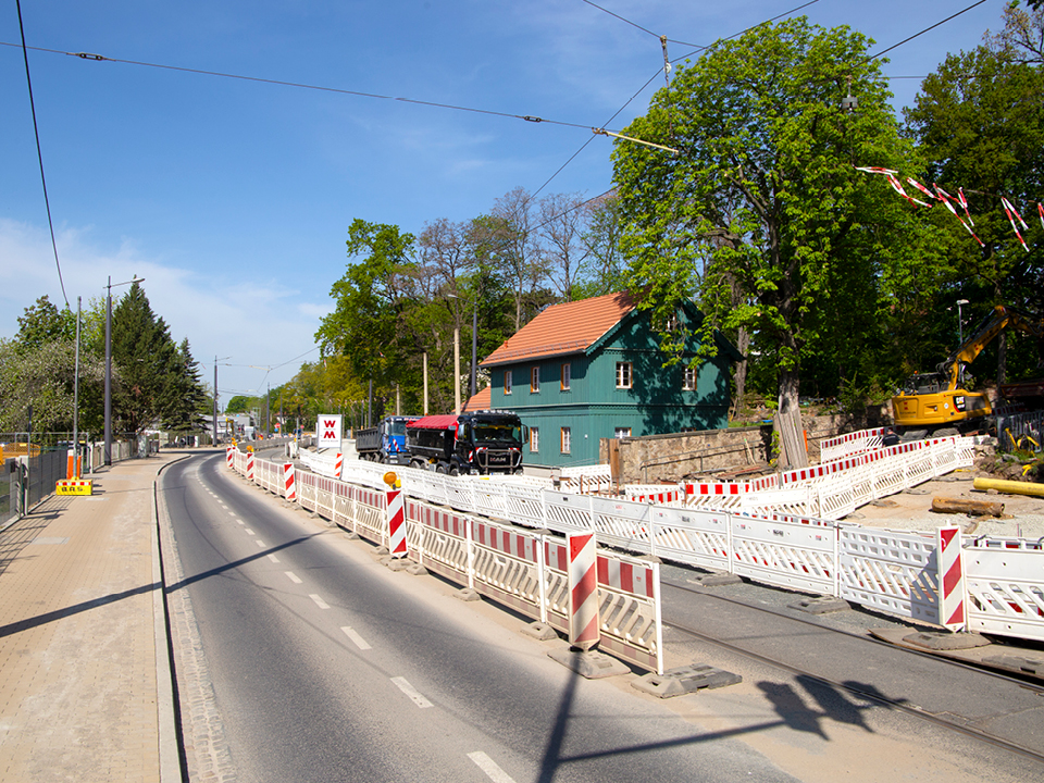 Radebeul Ausbau Meißner Straße DVB Dresdner