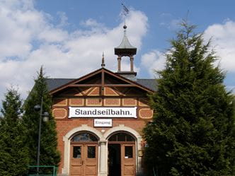 Foto der Bergstation der Standseilbahn