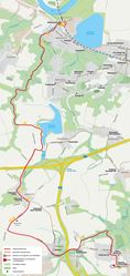 Karte mit Wanderroute