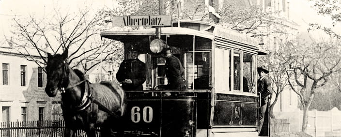 Foto Pferdestraßenbahn