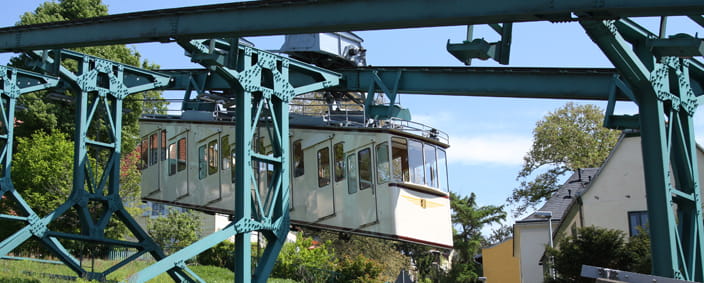 Foto Schwebebahn während der Fahrt