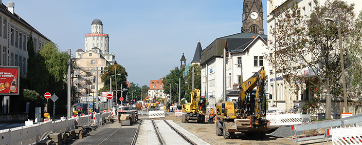 Ausbau der Schandauer Straße 2014