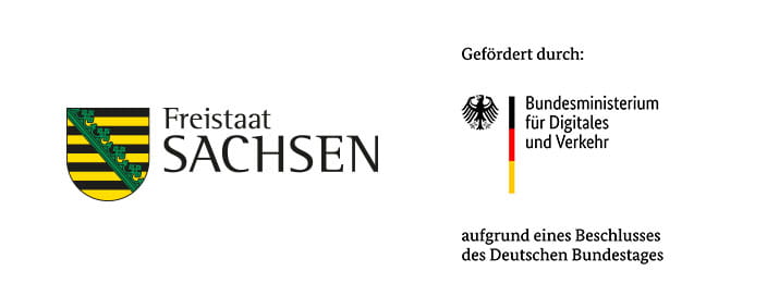 Logos: Sachsen & BMDV