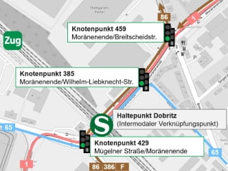 Karte Lichtsignalanlagensteuerung Moränenende
