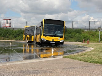 Busfahrertraining auf dem Sachsenring