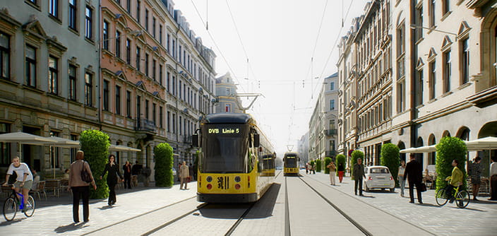 Dresden straßenbahn in Beirut
