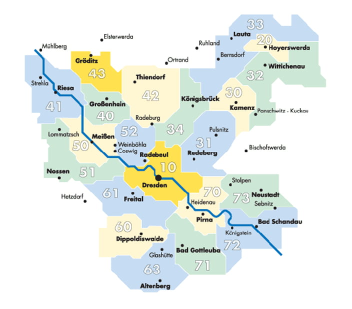 Fare zones DVB Dresdner Verkehrsbetriebe AG