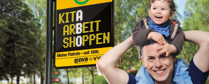 The photo shows the subscription ticket campaign logo.