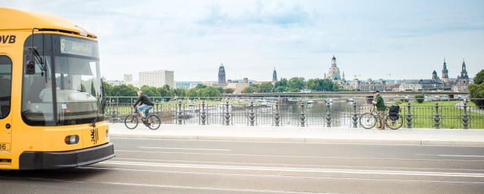 Blick auf die Altstadt von Dresden