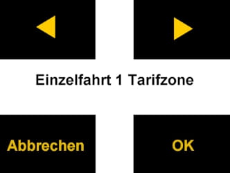 Ansicht am stationären Fahrausweisautomaten